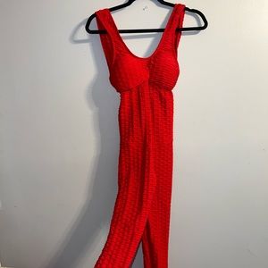 Hot Red/Orange Workout One Piece